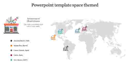 Powerpoint template space themed 